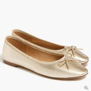 J. Crew Factory Gold Ballet Flats